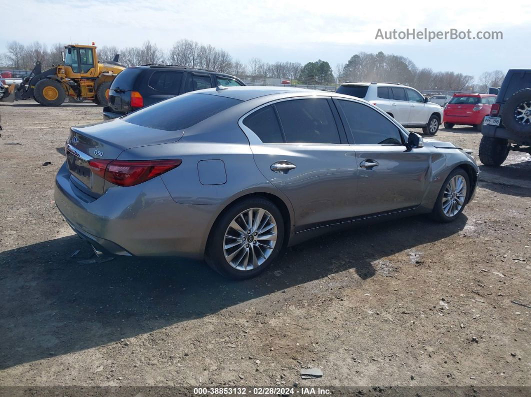 2019 Infiniti Q50 3.0t Luxe Silver vin: JN1EV7AP2KM515639