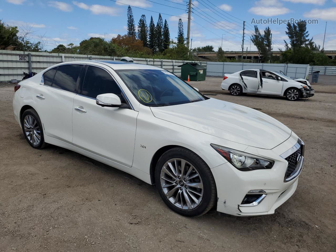 2019 Infiniti Q50 Luxe White vin: JN1EV7AP2KM517245