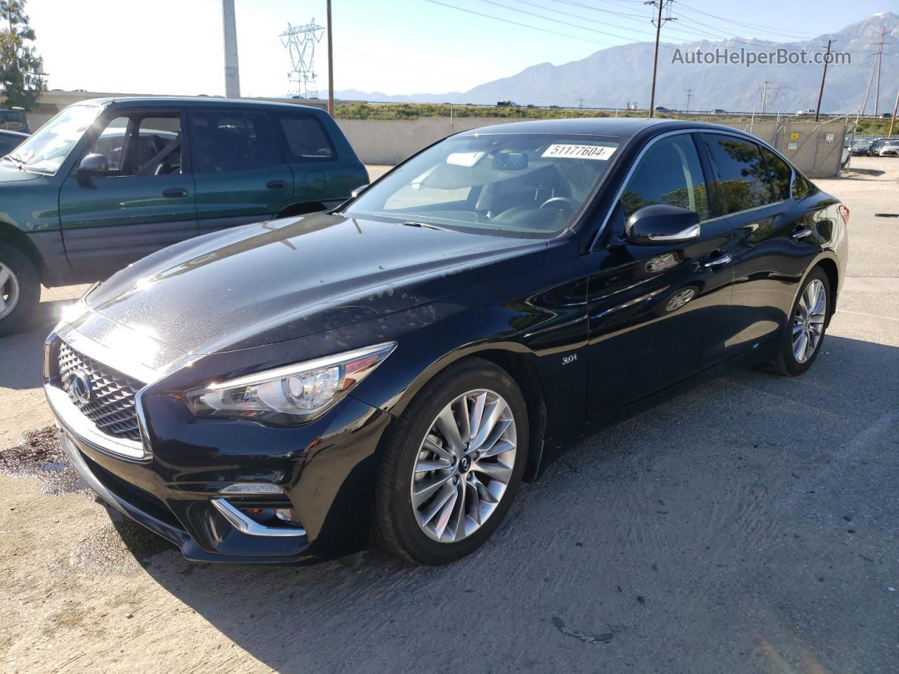 2019 Infiniti Q50 Luxe Черный vin: JN1EV7AP2KM519545