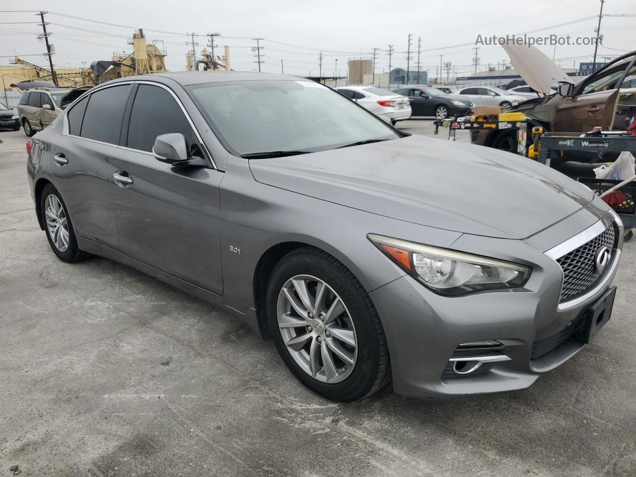 2016 Infiniti Q50 Premium Gray vin: JN1EV7AP3GM301119