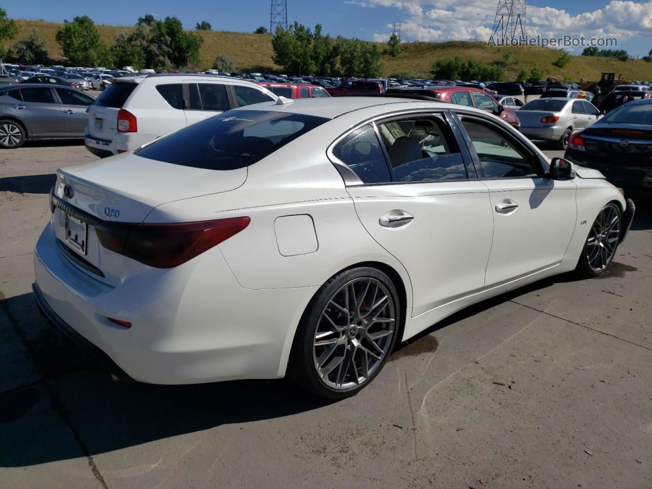 2016 Infiniti Q50 Premium White vin: JN1EV7AP3GM301928