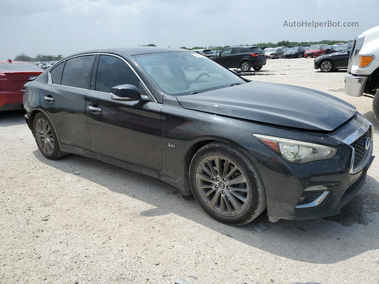 2018 Infiniti Q50 Luxe Black vin: JN1EV7AP3JM350909