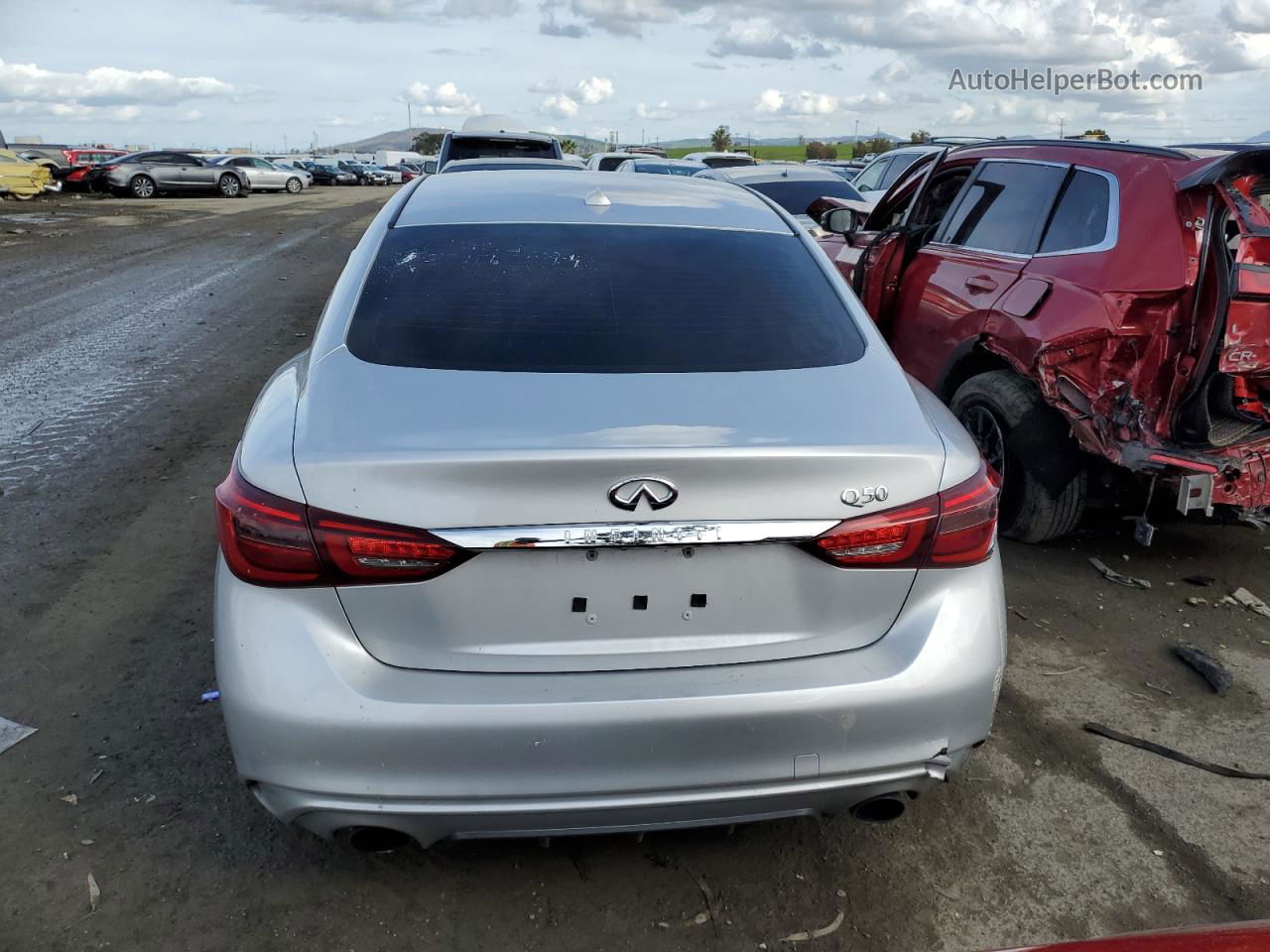 2018 Infiniti Q50 Luxe Silver vin: JN1EV7AP3JM356418