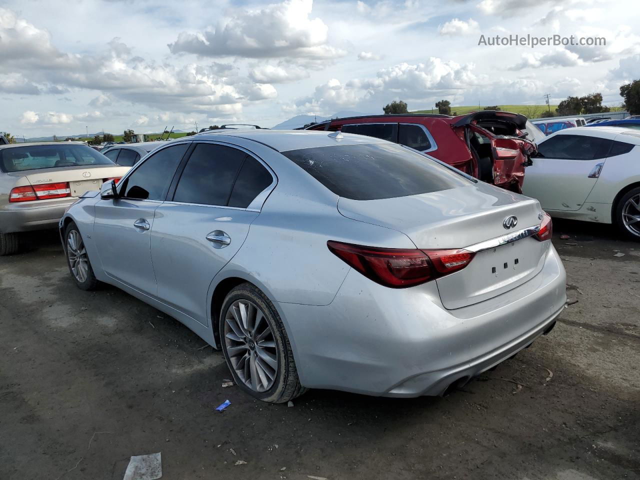 2018 Infiniti Q50 Luxe Silver vin: JN1EV7AP3JM356418