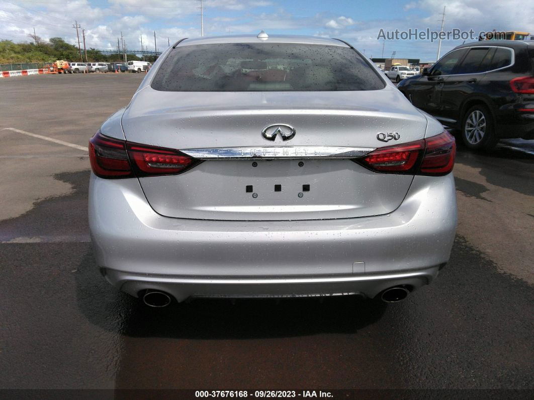 2018 Infiniti Q50 3.0t Luxe Silver vin: JN1EV7AP3JM357083