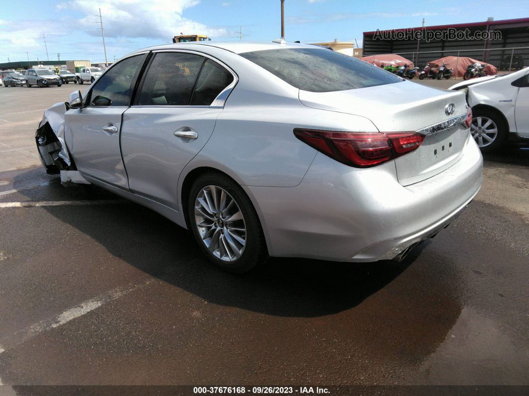 2018 Infiniti Q50 3.0t Luxe Silver vin: JN1EV7AP3JM357083