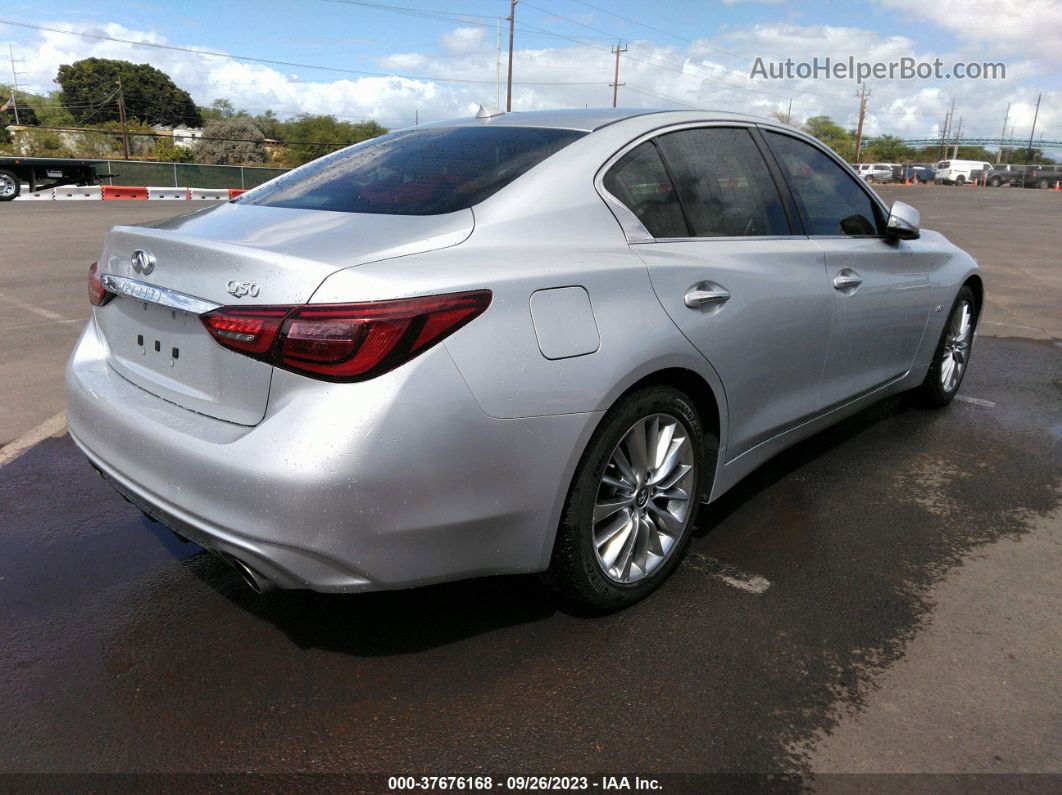 2018 Infiniti Q50 3.0t Luxe Silver vin: JN1EV7AP3JM357083