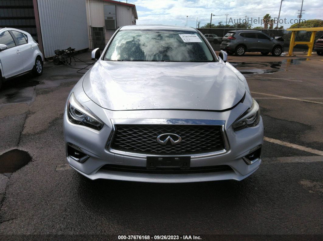 2018 Infiniti Q50 3.0t Luxe Silver vin: JN1EV7AP3JM357083