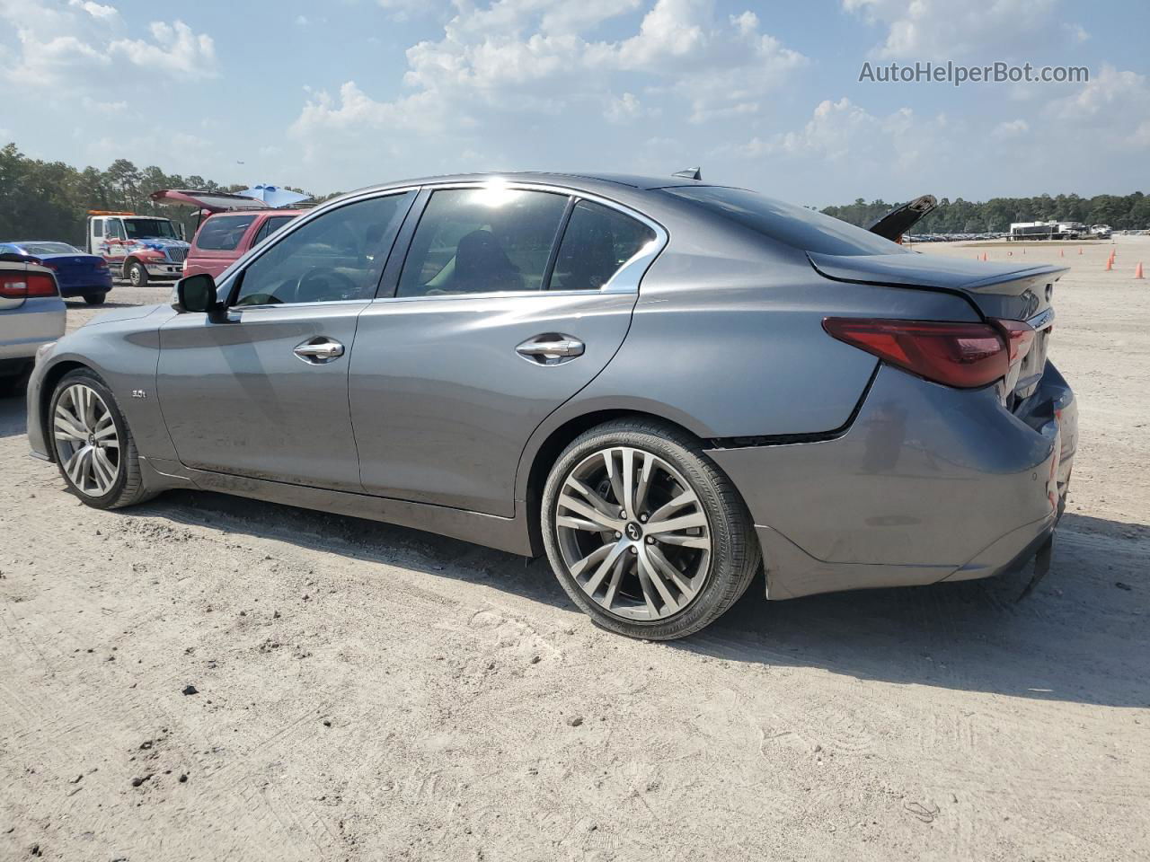 2018 Infiniti Q50 Luxe Серый vin: JN1EV7AP3JM359450