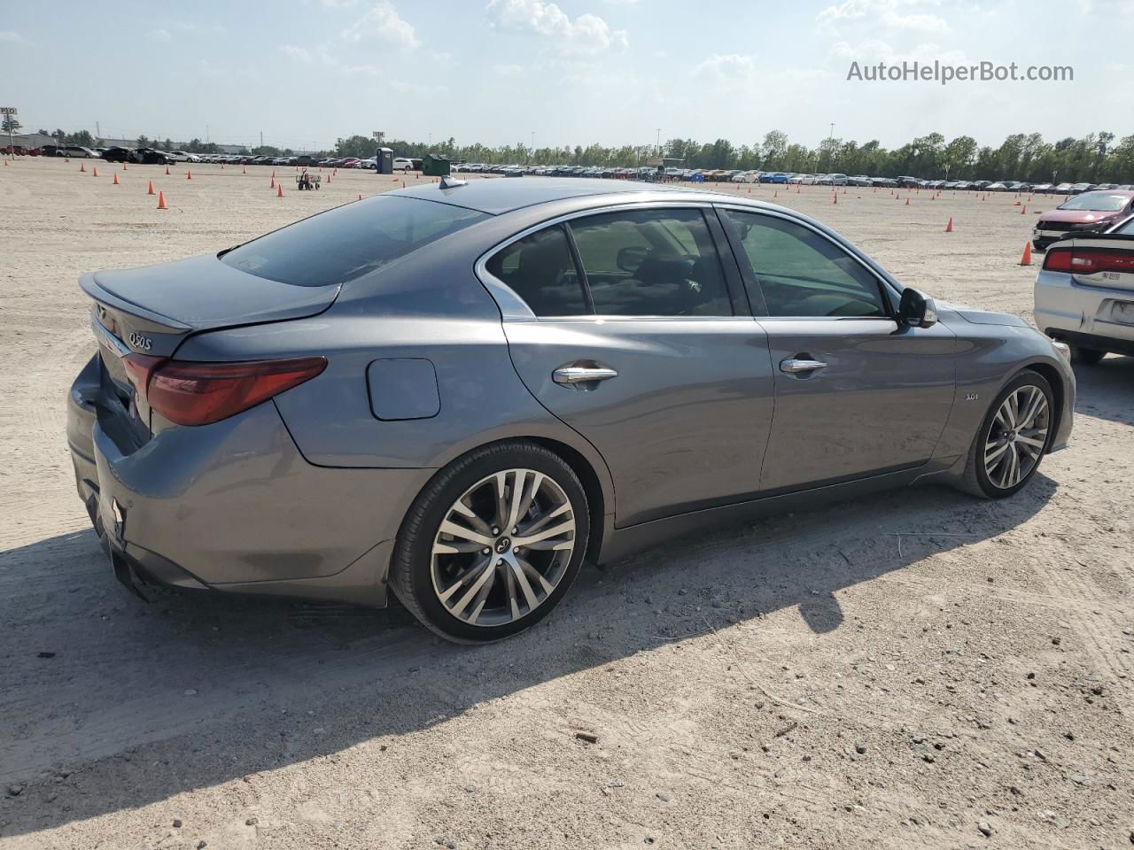 2018 Infiniti Q50 Luxe Серый vin: JN1EV7AP3JM359450