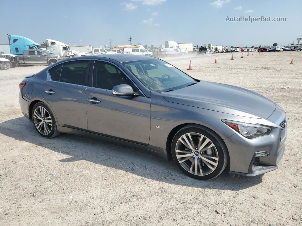 2018 Infiniti Q50 Luxe Серый vin: JN1EV7AP3JM359450