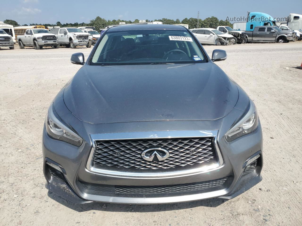 2018 Infiniti Q50 Luxe Серый vin: JN1EV7AP3JM359450