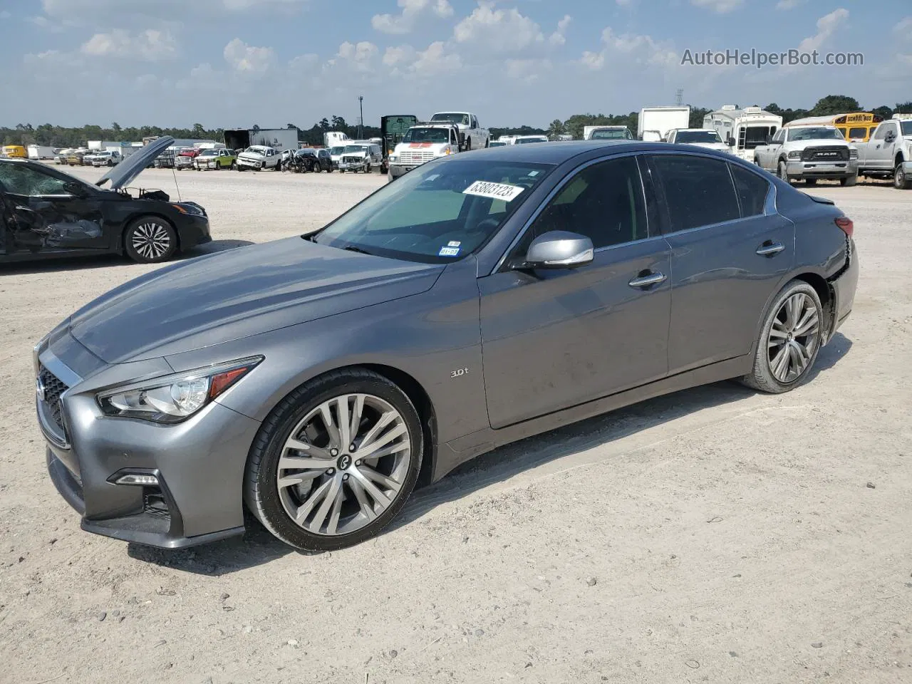 2018 Infiniti Q50 Luxe Серый vin: JN1EV7AP3JM359450