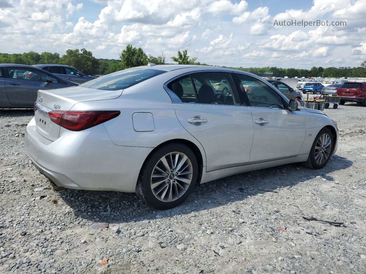 2018 Infiniti Q50 Luxe Silver vin: JN1EV7AP3JM364096