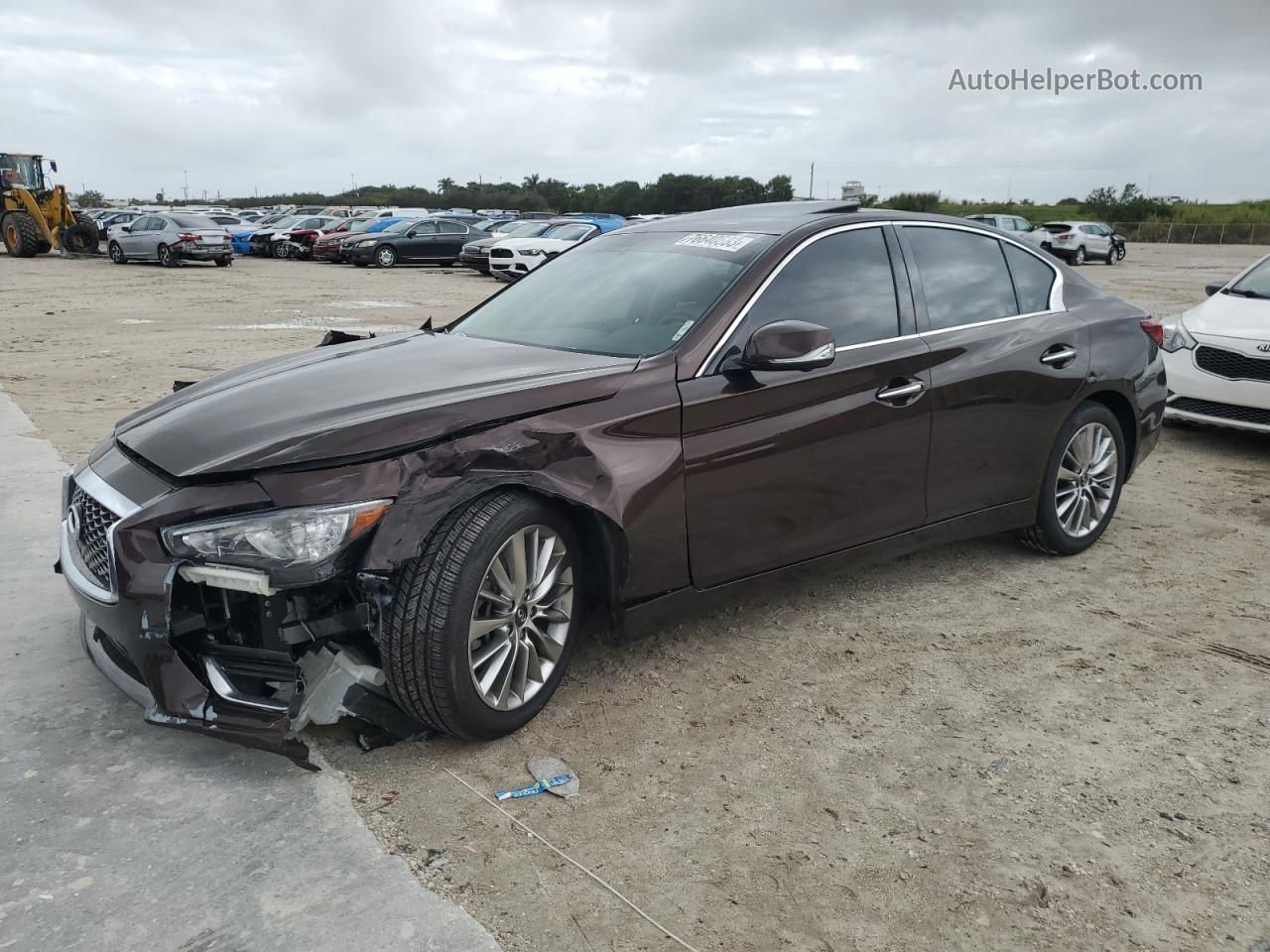 2018 Infiniti Q50 Luxe Burgundy vin: JN1EV7AP3JM366026