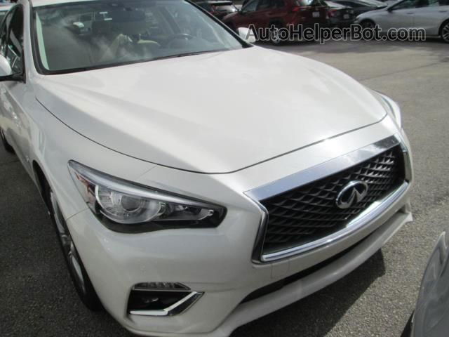 2019 Infiniti Q50 3.0t Luxe Белый vin: JN1EV7AP3KM513737