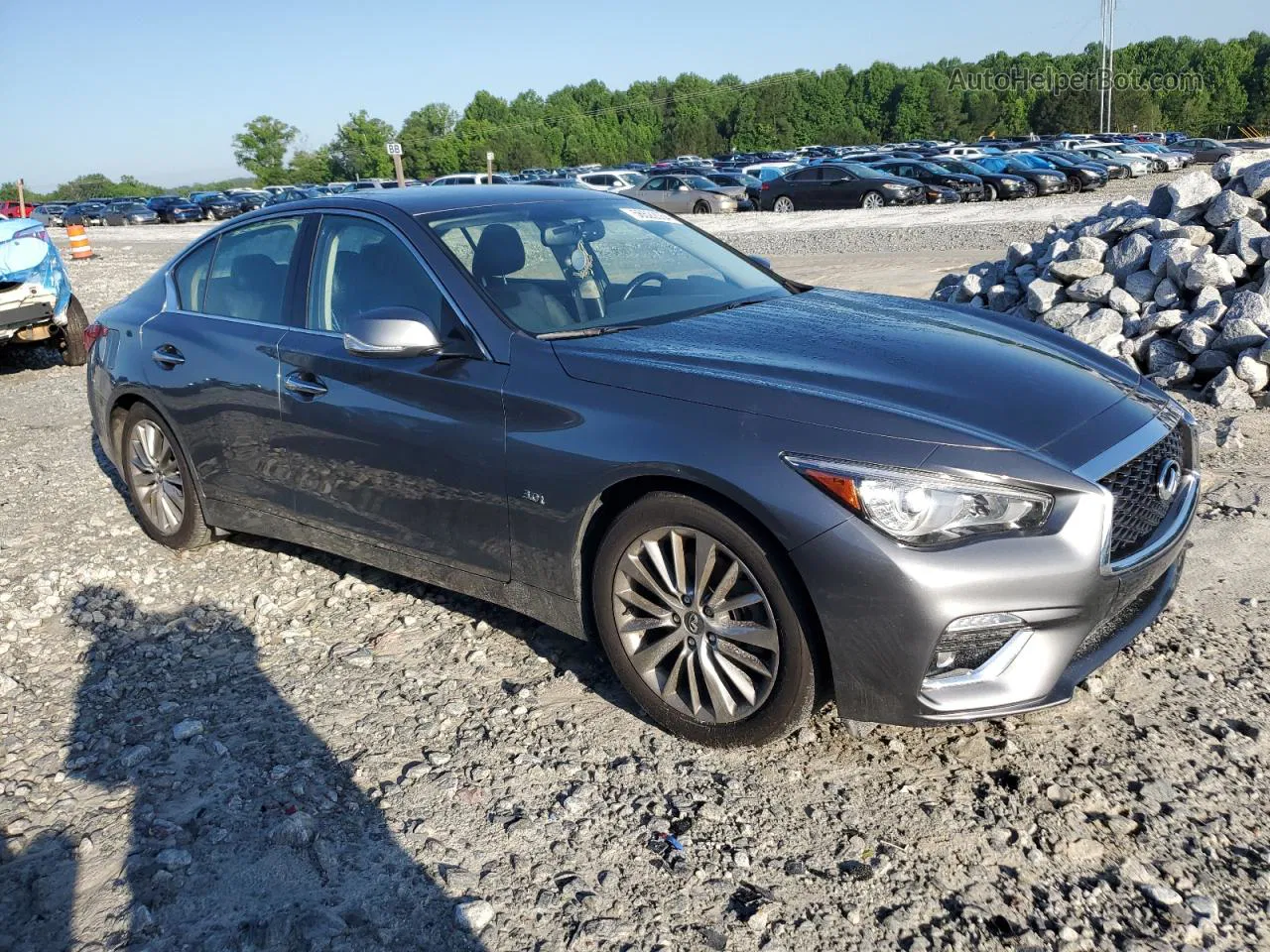 2019 Infiniti Q50 Luxe Silver vin: JN1EV7AP3KM515617