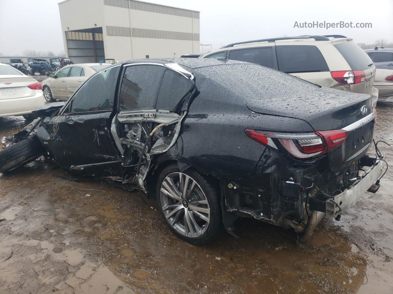 2019 Infiniti Q50 Luxe Черный vin: JN1EV7AP3KM541988