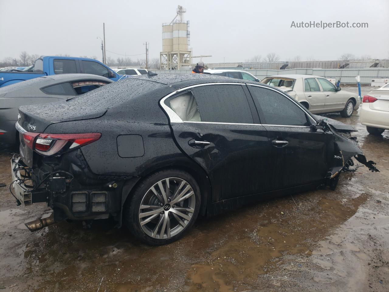 2019 Infiniti Q50 Luxe Черный vin: JN1EV7AP3KM541988