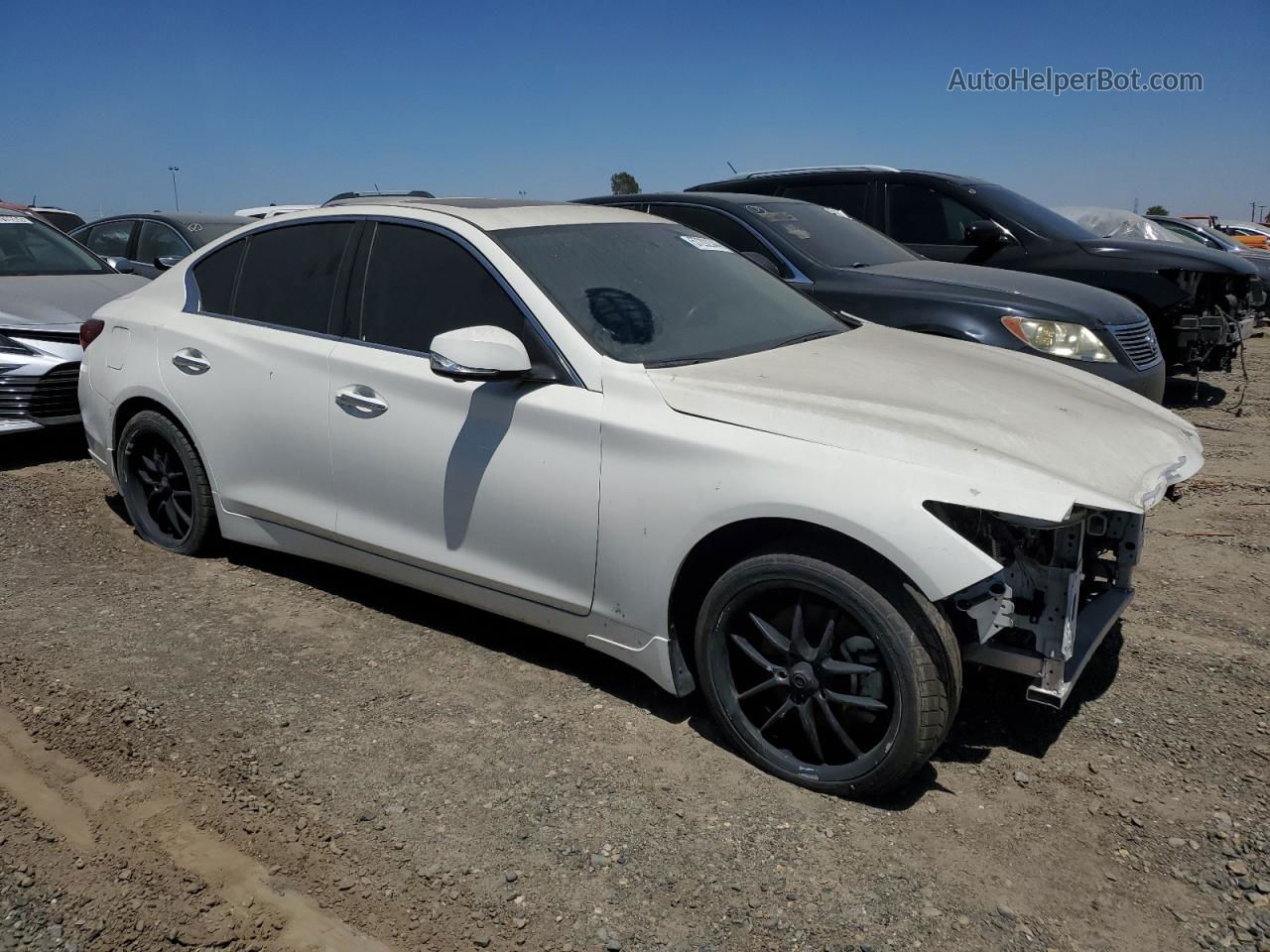 2019 Infiniti Q50 Luxe White vin: JN1EV7AP3KM542221