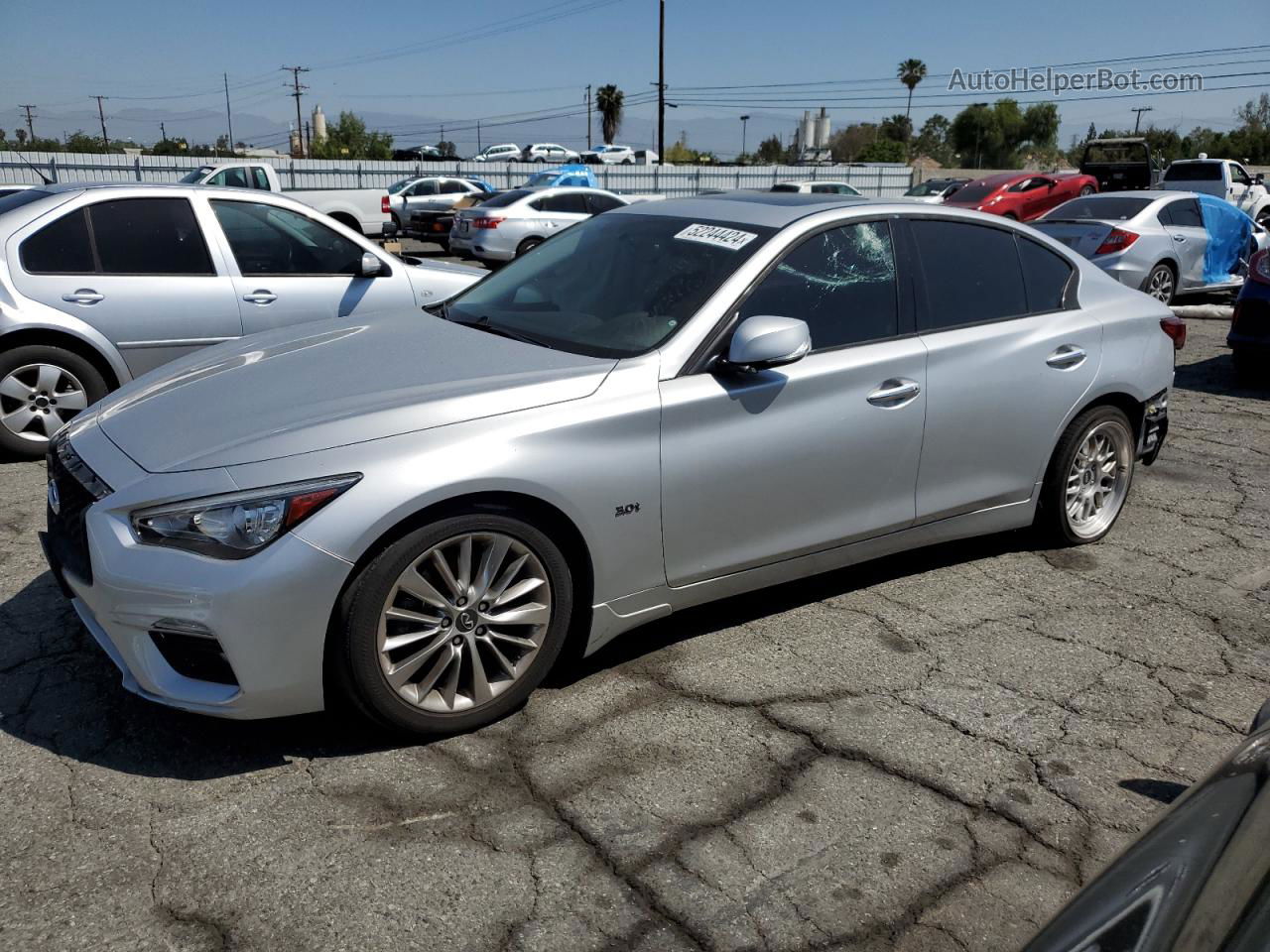 2019 Infiniti Q50 Luxe Silver vin: JN1EV7AP3KM542719