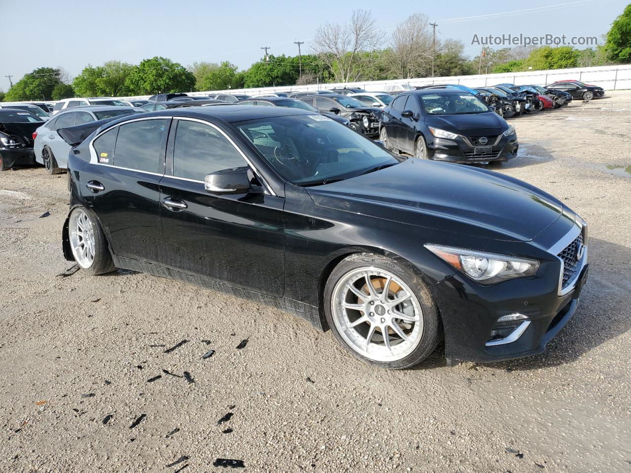 2019 Infiniti Q50 Luxe Black vin: JN1EV7AP3KM543417