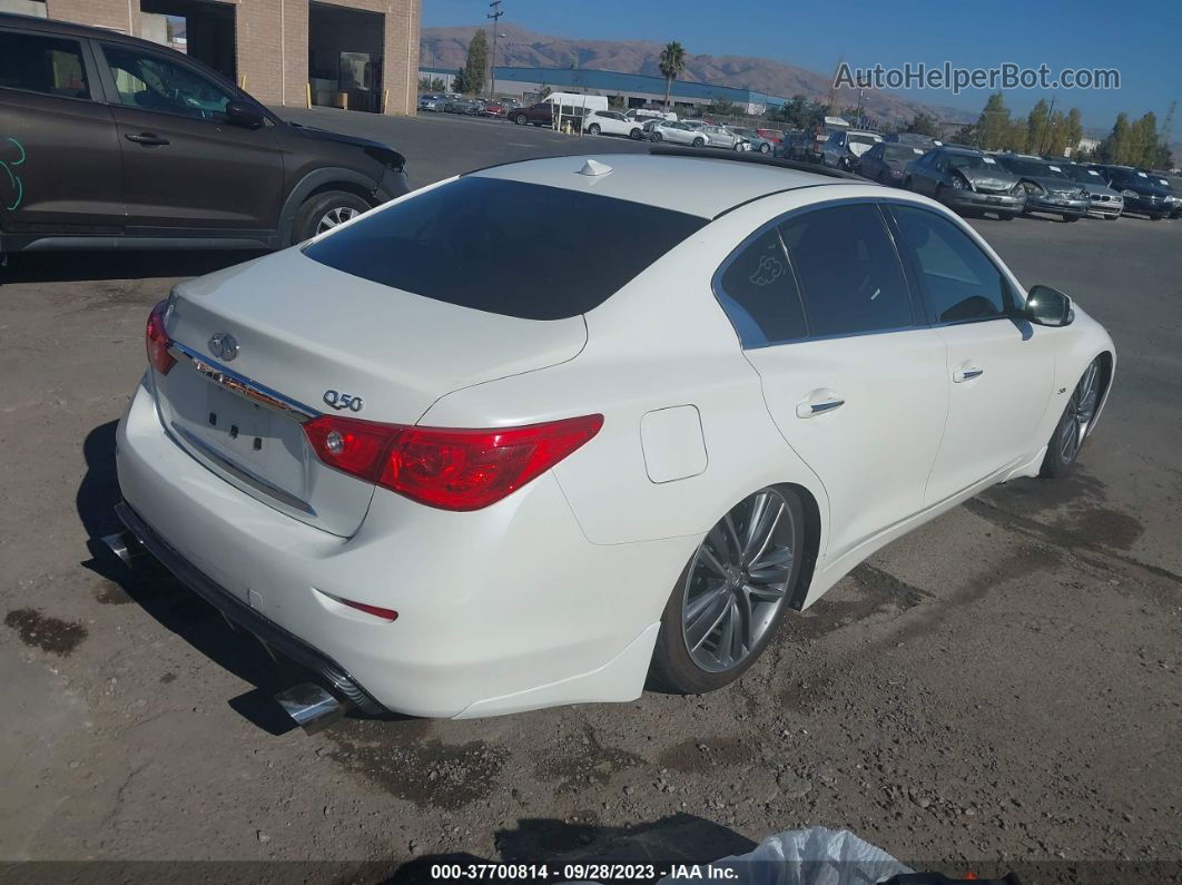 2016 Infiniti Q50 3.0t Premium White vin: JN1EV7AP4GM301145