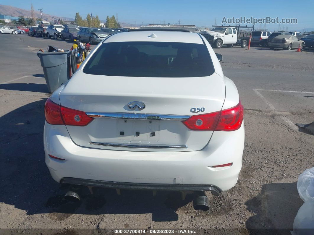 2016 Infiniti Q50 3.0t Premium White vin: JN1EV7AP4GM301145