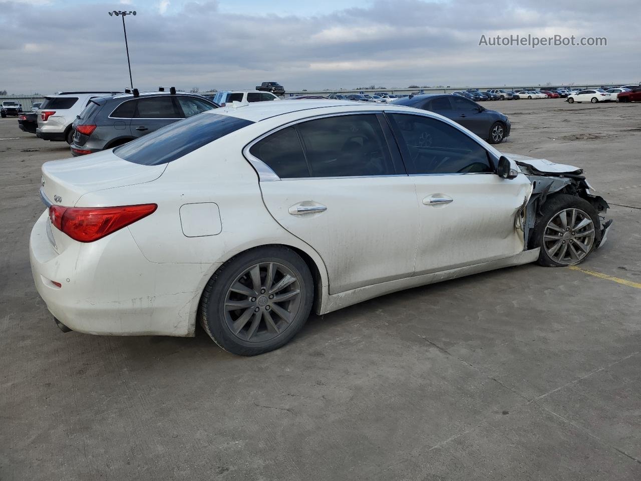 2016 Infiniti Q50 Premium White vin: JN1EV7AP4GM304305