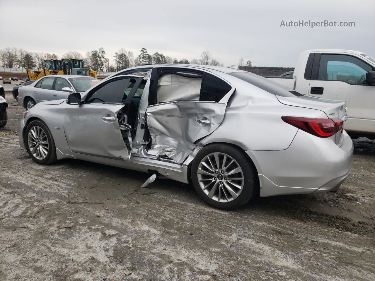 2018 Infiniti Q50 Luxe Silver vin: JN1EV7AP4JM350174