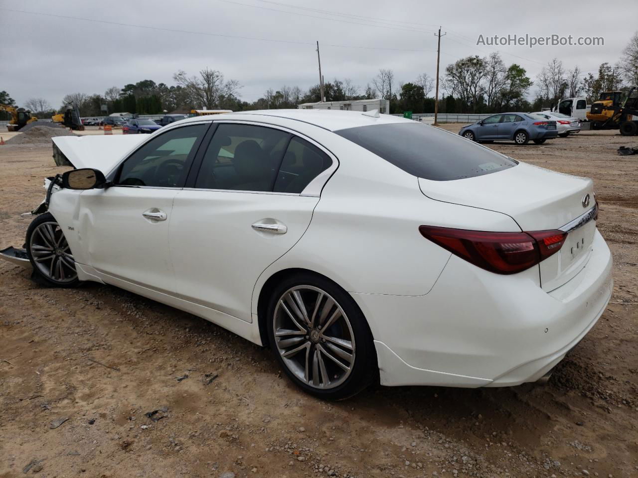 2018 Infiniti Q50 Luxe White vin: JN1EV7AP4JM351096