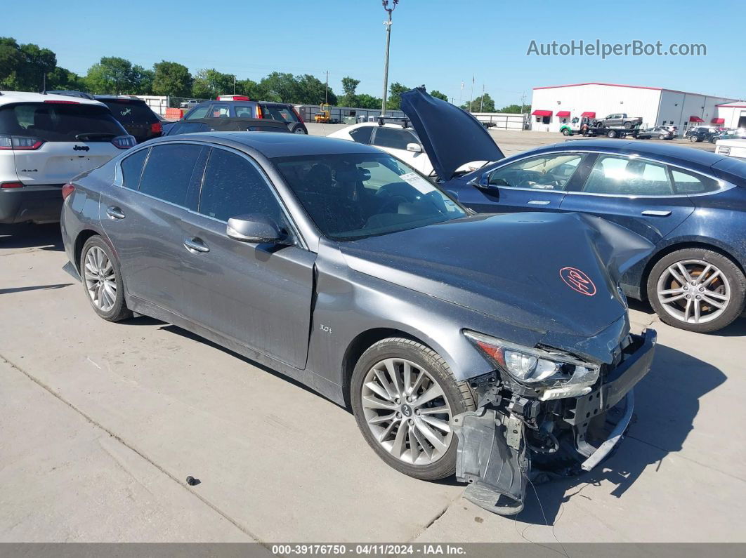 2018 Infiniti Q50 3.0t Luxe Gray vin: JN1EV7AP4JM356492