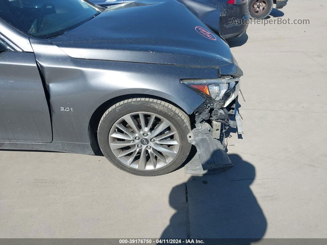 2018 Infiniti Q50 3.0t Luxe Gray vin: JN1EV7AP4JM356492