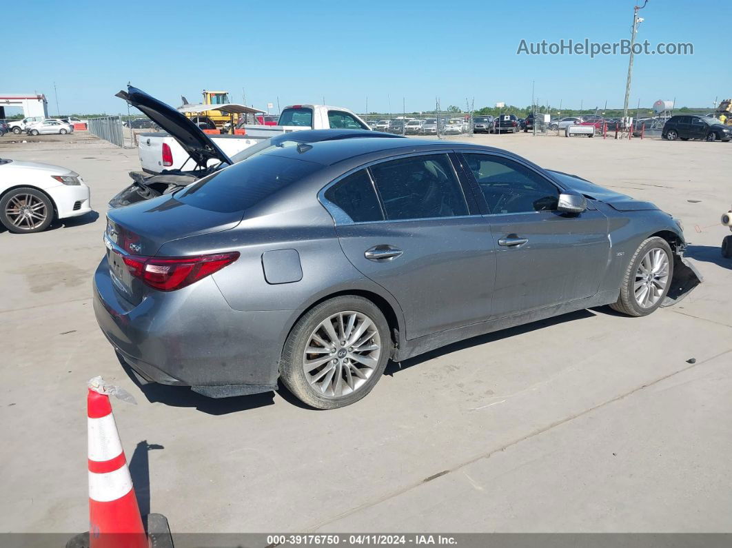 2018 Infiniti Q50 3.0t Luxe Gray vin: JN1EV7AP4JM356492