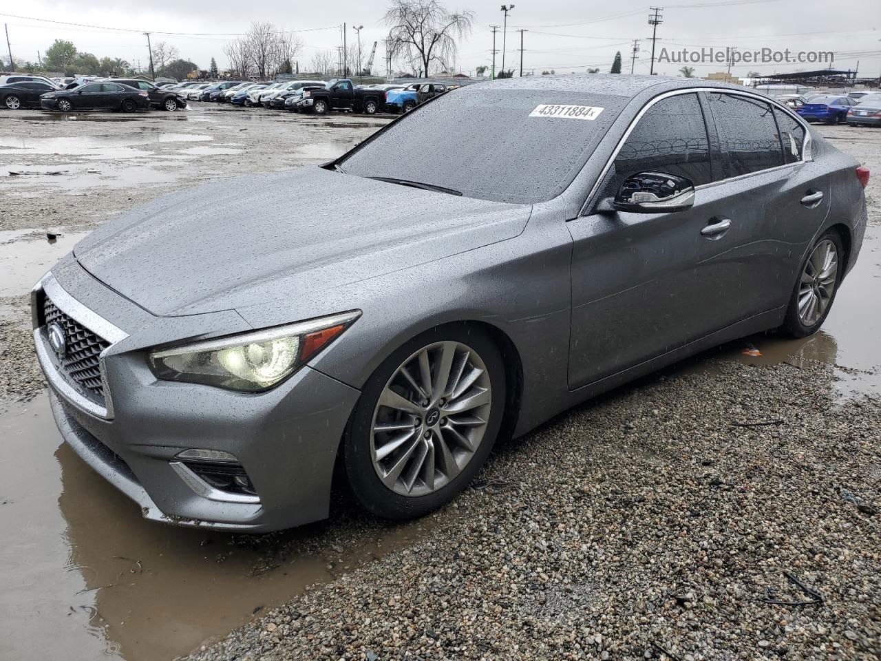 2018 Infiniti Q50 Luxe Gray vin: JN1EV7AP4JM358369