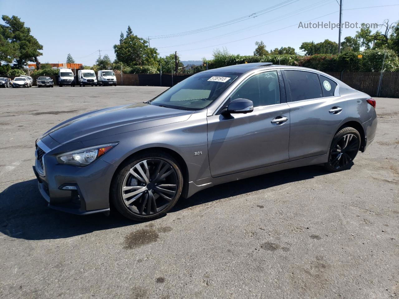 2018 Infiniti Q50 Luxe Gray vin: JN1EV7AP4JM360445