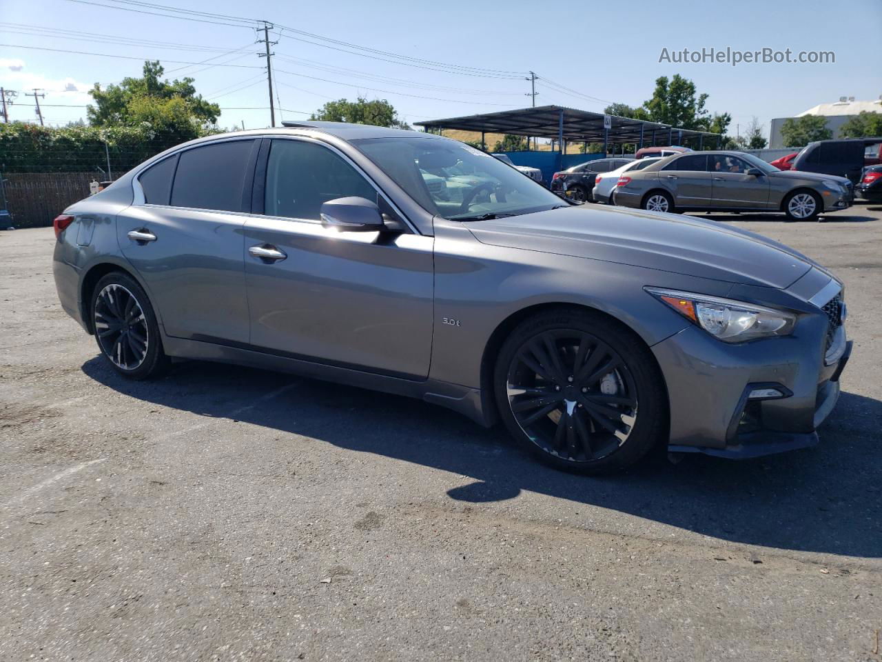 2018 Infiniti Q50 Luxe Gray vin: JN1EV7AP4JM360445