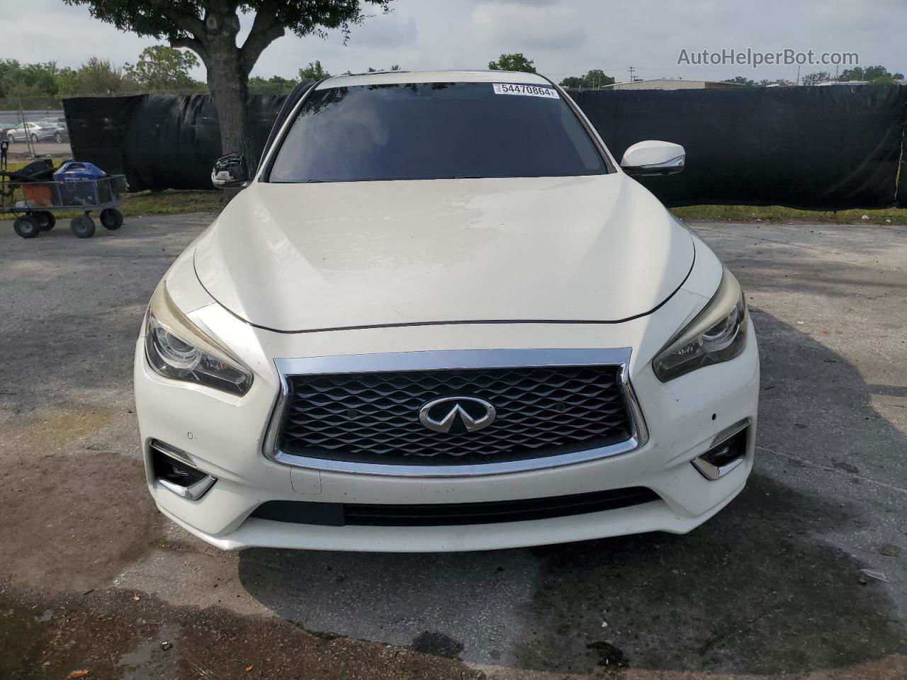 2018 Infiniti Q50 Luxe Белый vin: JN1EV7AP4JM364298