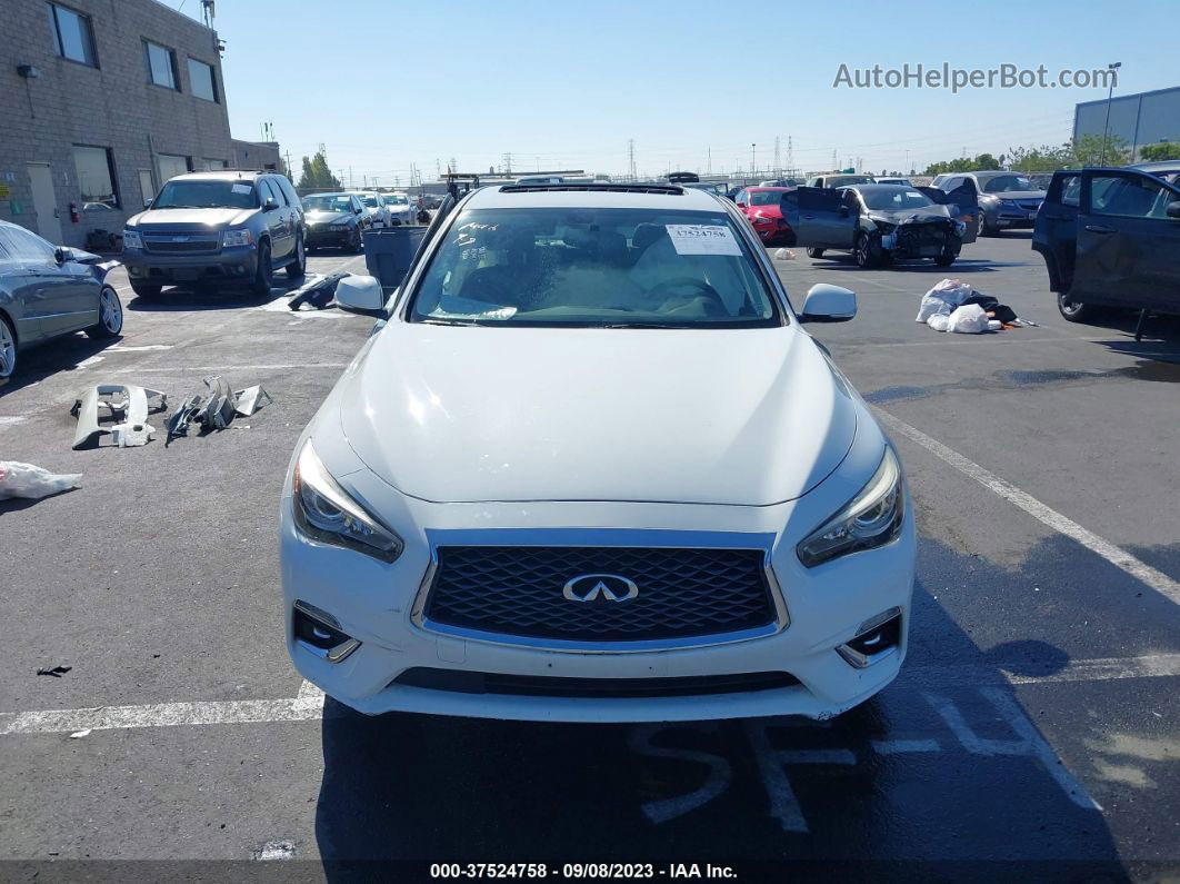 2019 Infiniti Q50 3.0t Luxe White vin: JN1EV7AP4KM511270