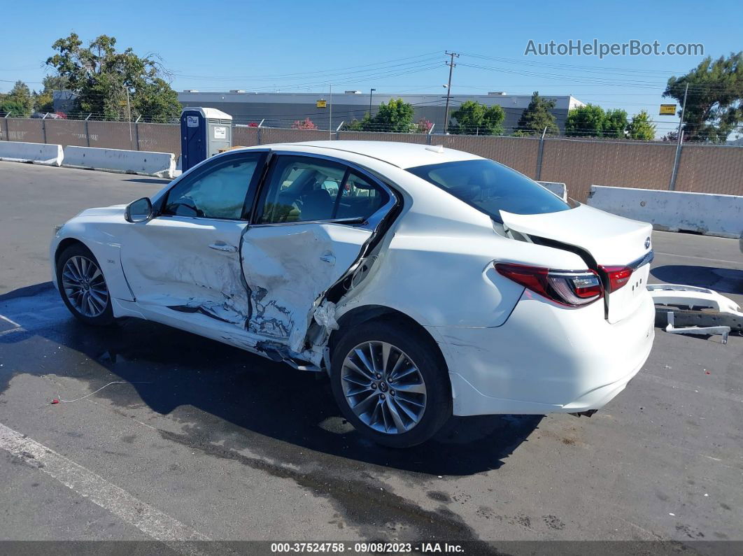 2019 Infiniti Q50 3.0t Luxe White vin: JN1EV7AP4KM511270