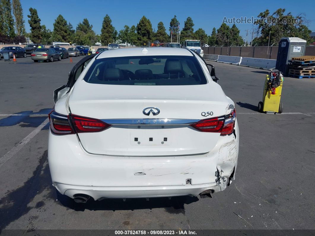 2019 Infiniti Q50 3.0t Luxe White vin: JN1EV7AP4KM511270