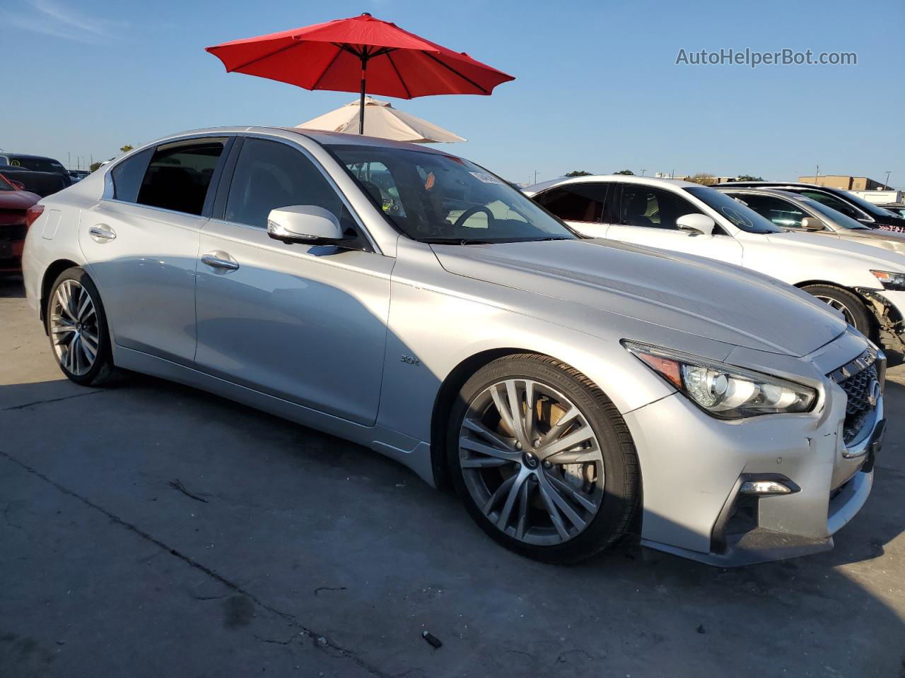 2019 Infiniti Q50 Luxe Silver vin: JN1EV7AP4KM512709