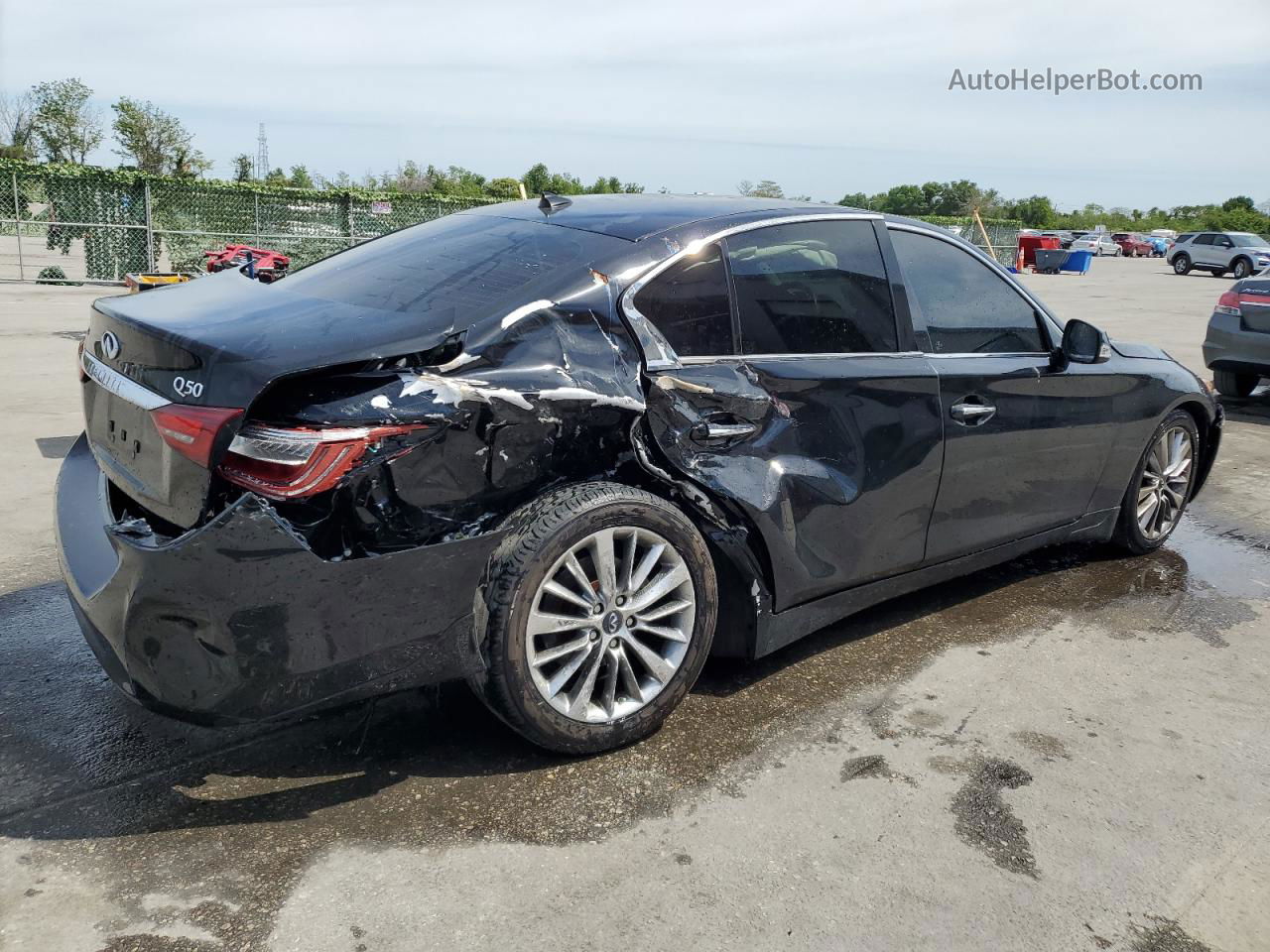 2019 Infiniti Q50 Luxe Черный vin: JN1EV7AP4KM515285