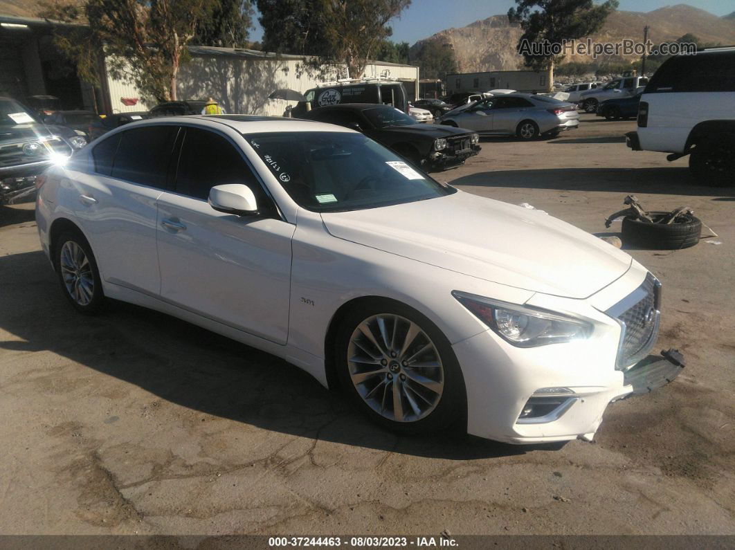 2019 Infiniti Q50 3.0t Luxe Белый vin: JN1EV7AP4KM515321