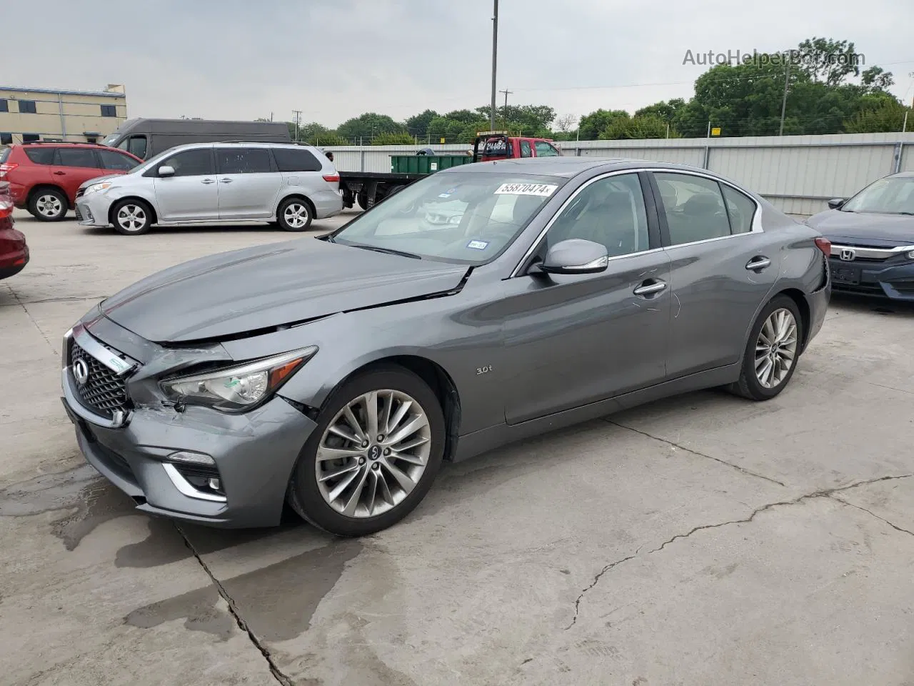 2019 Infiniti Q50 Luxe Gray vin: JN1EV7AP4KM515593