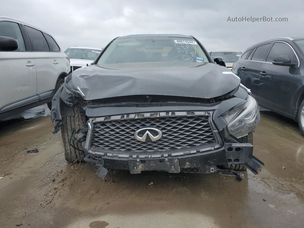 2019 Infiniti Q50 Luxe Черный vin: JN1EV7AP4KM516341