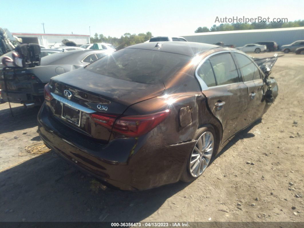 2019 Infiniti Q50 3.0t Luxe Burgundy vin: JN1EV7AP4KM516775