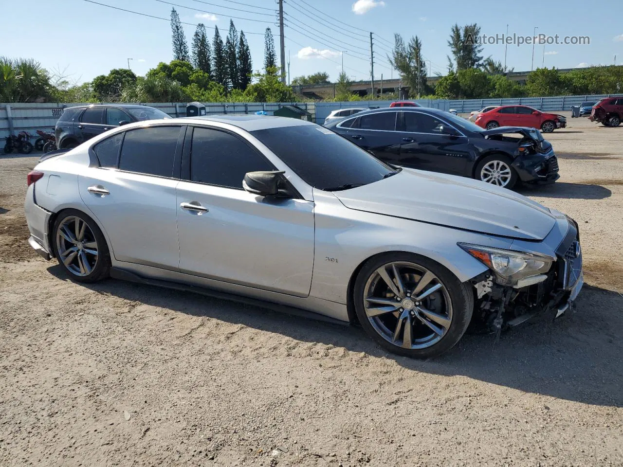 2019 Infiniti Q50 Luxe Silver vin: JN1EV7AP4KM540929