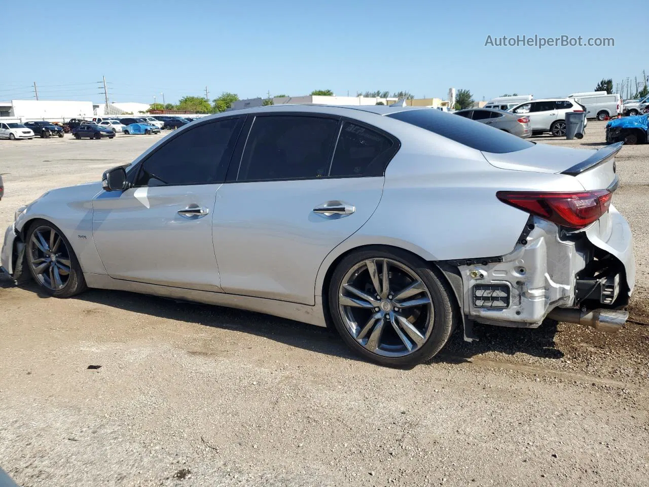 2019 Infiniti Q50 Luxe Silver vin: JN1EV7AP4KM540929