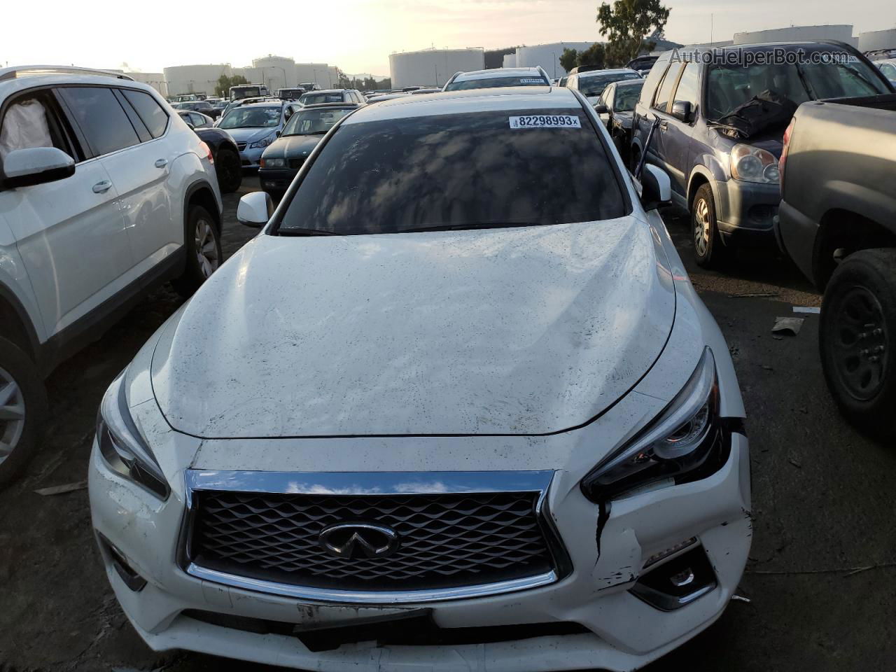 2019 Infiniti Q50 Luxe White vin: JN1EV7AP4KM542387